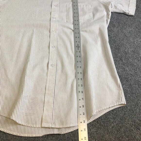 Unitog Short Mens 15 15.5 White Blue USA Hickory Stripe Uniform Worker 70s 80s - Picture 7 of 10